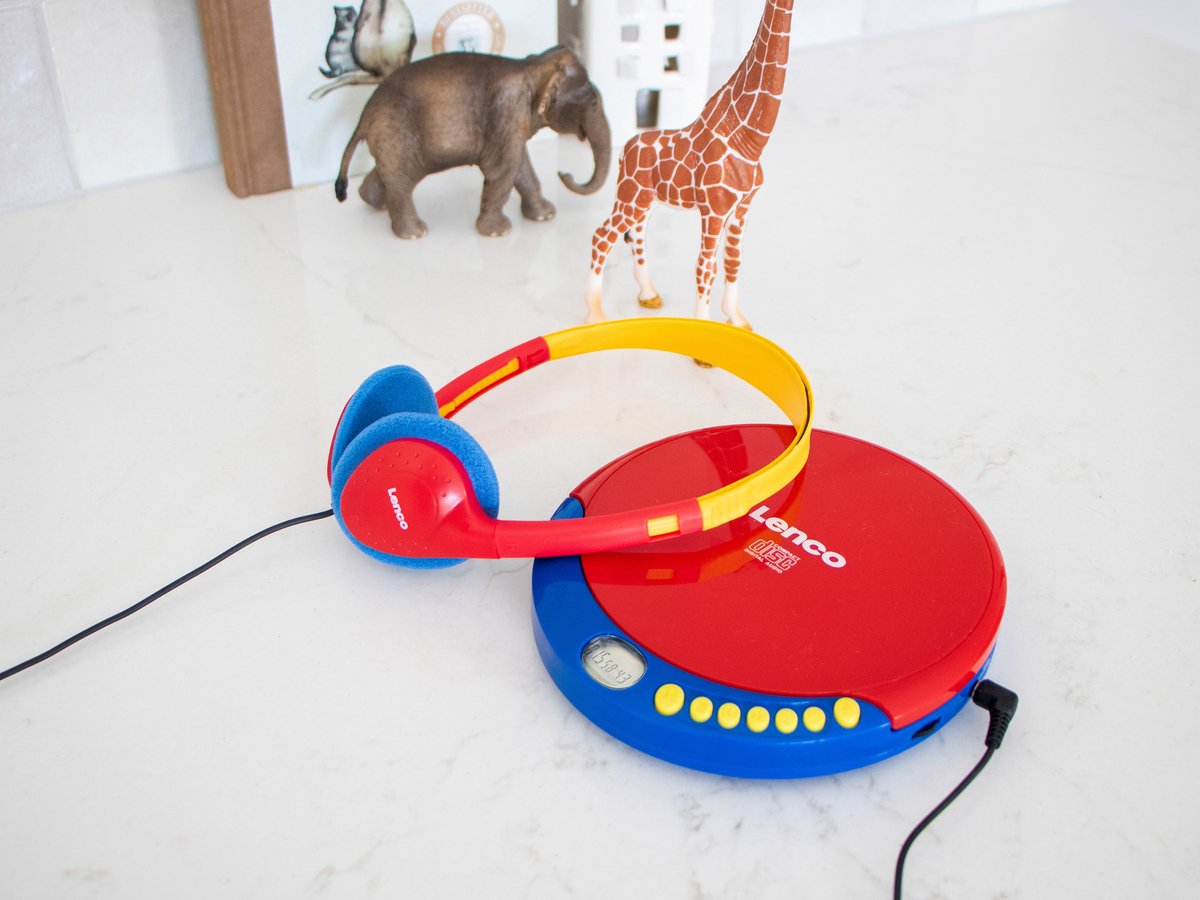 Lenco CD-021KIDS - Draagbare Discman voor Kinderen met Hoofdtelefoon en oplaadbare Batterijen