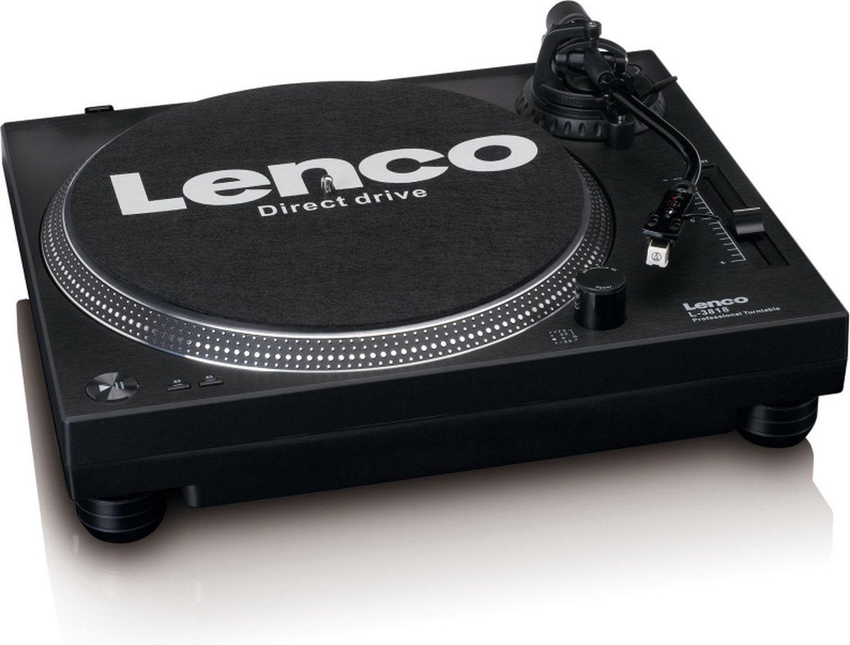Lenco Platenspeler - Direct drive - USB naar PC encoding - L-3818BK - Zwart •
