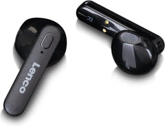 LENCO EPB-430BK - Draadloze oordopjes, laadcase met display, Bluetooth® en TWS, zwart •