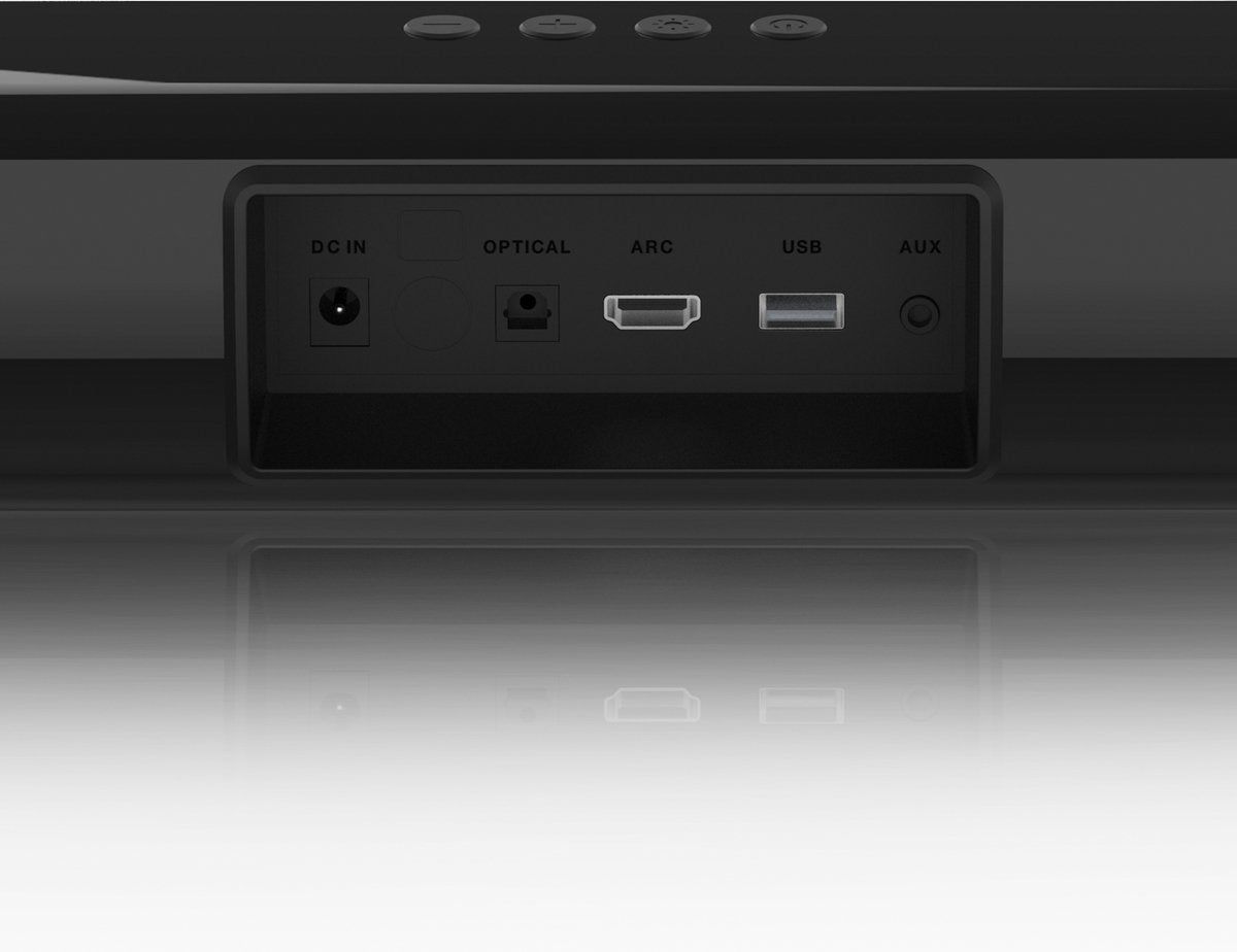 Lenco SB-042LEDBK - Soundbar met Bluetooth - 85cm - HDMI en LED verlichting - Zwart •