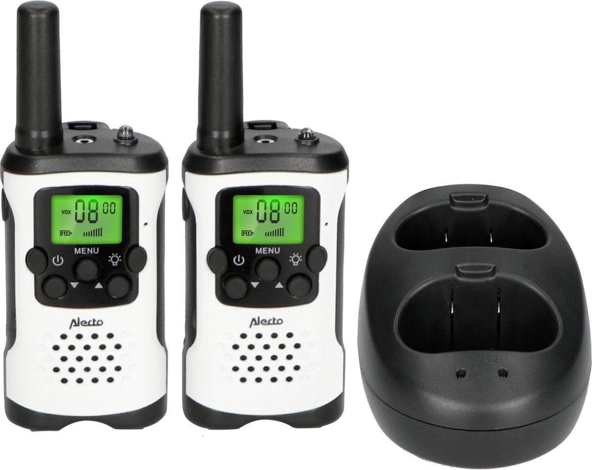 Alecto FR-175 - Walkie Talkie voor kinderen en volwassenen - Set van 2 stuks - Bereik tot 7 km - Wit •