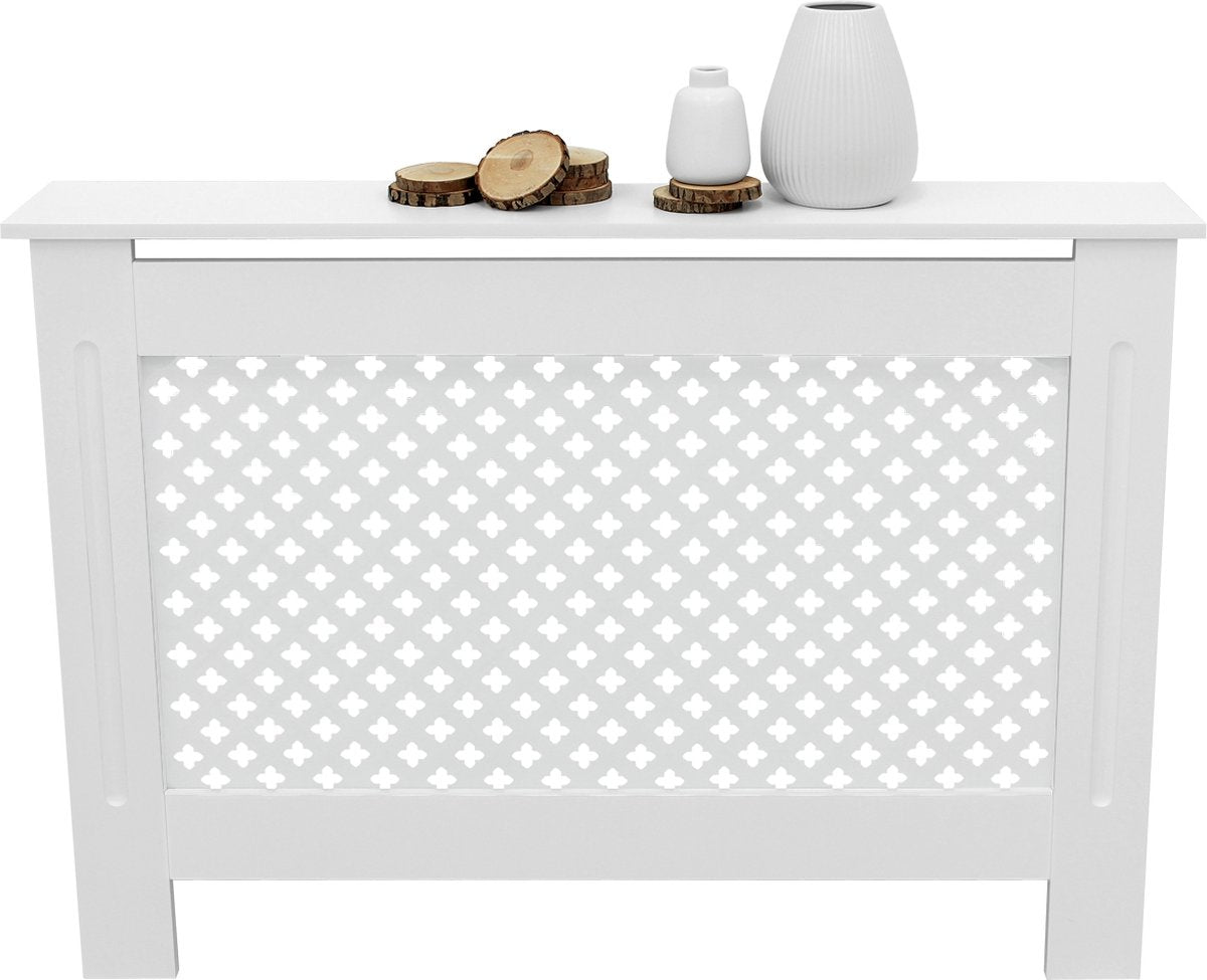 Radiatorombouw - Radiatorbekleding - Radiatorpaneel - 112x19x82 cm - Zwart - ECD Germany