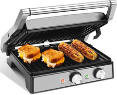 Tosti apparaat - Tosti ijzer - Contactgrill - Grill apparaat - 2000W - RVS - Aigostar