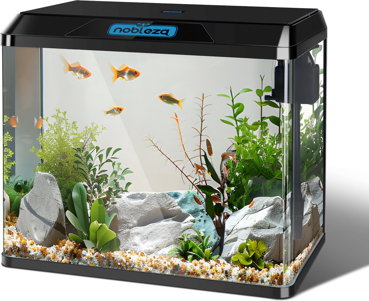 Aquarium Kit - 49,8x29x43,5 cm - 54L - Zwart - Nobleza