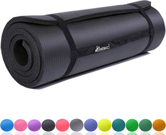 TRESKO® Yoga Mat Extra Dik - 185x60cm - Antislip - Zwart