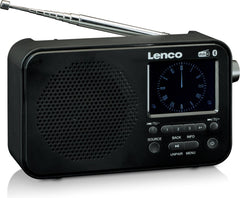 Lenco PDR-035BK - Draagbare DAB Radio met FM, DAB+ en Bluetooth® - AUX-ingang en oplaadbare Batterij - Zwart •