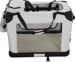 Reisbench hond - Draagtas hond - Transportbox - 91x63x63 cm - Grijs