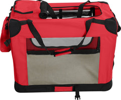 Reisbench hond - Draagtas hond - Transportbox - 70x52x52 cm - Rood