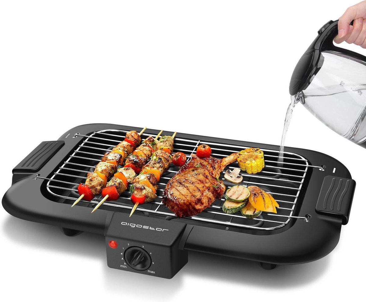 Grillplaat - Teppanyaki Bakplaat - Tafelgrill - Gourmetstel - 2000W - Zwart - Aigostar