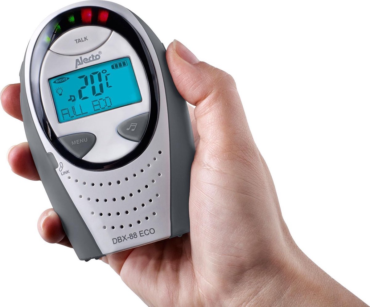 Alecto DBX-88 LIMITED - Full Eco DECT Babyfoon met Display - Antraciet