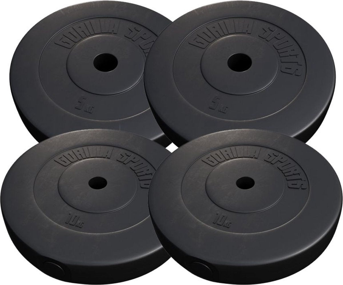 Halterschijven - Halter gewichten - 30 mm - 30 kg - Gorilla Sports®