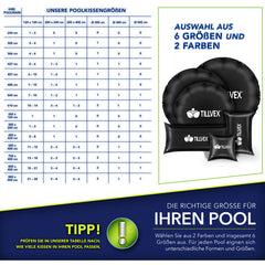 Zwembad kussen - Luchtkussen zwembad - 200x400 cm - Zwart - Tillvex®