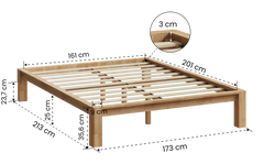 FLEXISPOT Massief houten bed met Japanse steekverbinding (Kana)