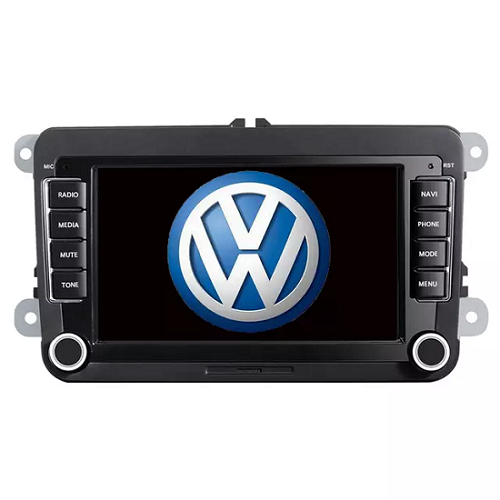 Autoradio - Carplay & Android - Voor Volkswagen - Universele Muiltmedia - Zwart