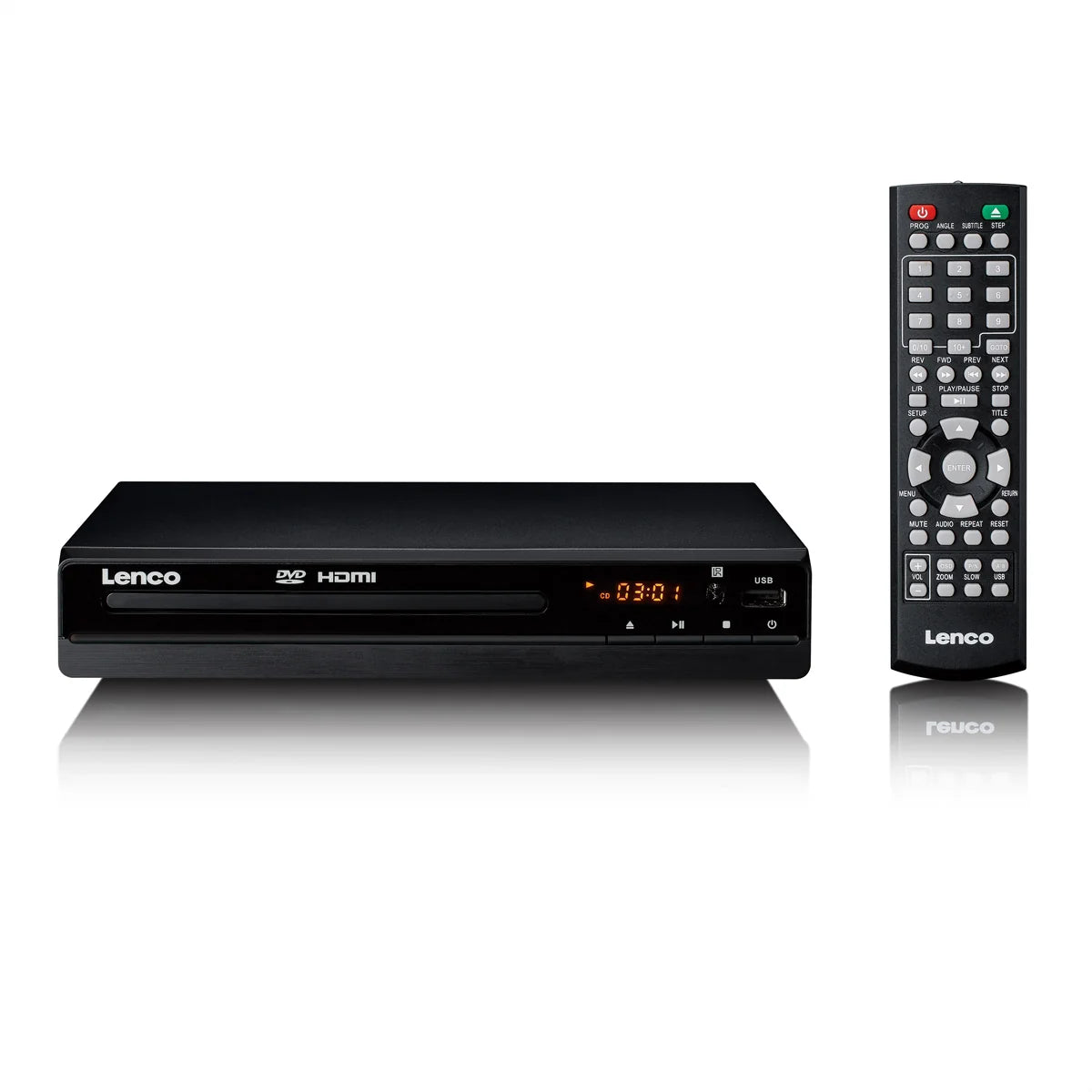 Lenco DVD-121BK – dvd-speler, USB, HDMI, composietvideo, zwart •