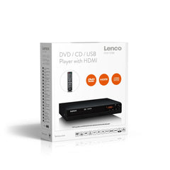 Lenco DVD-121BK – dvd-speler, USB, HDMI, composietvideo, zwart •