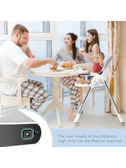 Kinderstoel - Eetstoel baby - Peuterstoel - Grijs - YUENFONG