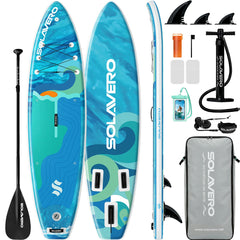 Sup Board - Opblaasbaar Paddle Board - 190 kg - Blauw - SOLAVERO