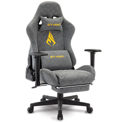 Ergonomische Bureaustoel -  Office Chair - Gamestoel - Volwassenen - Grijs - SYMINO
