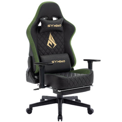 Ergonomische Bureaustoel -  Office Chair - Gamestoel - Volwassenen - Zwart/Groen - SYMINO