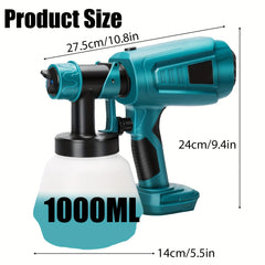 Verfspuit elektrisch - Verfspuitpistool - Verfspuitmachine - Met 2 accu's - Blauw - IKUNQUAN