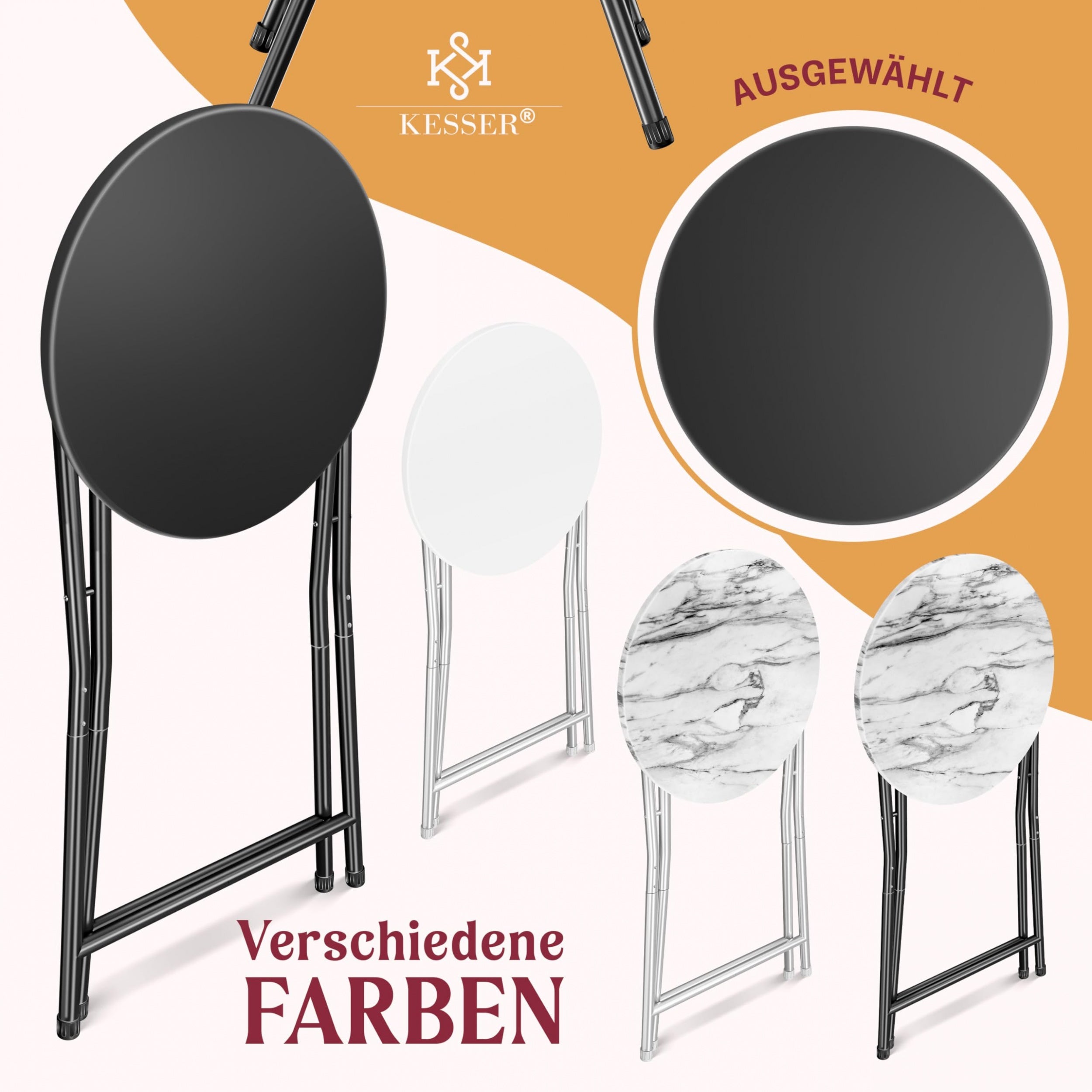 Statafel - Bartafel - Statafelrok - Partytafel - 110cm - Zwart - KESSER®