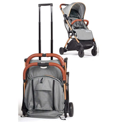 Lejoux Go Baby reiswandelwagen/kinderwagen/buggy - Grijs/Goud