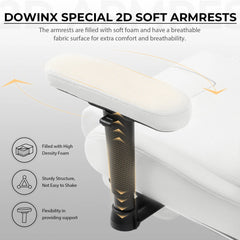 Dowinx Bureaustoel Luxury LS-6657B (Wit)