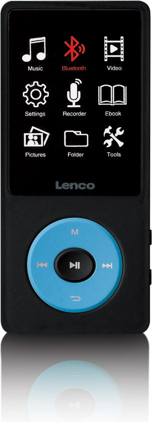 MP3 Speler met Bluetooth - Inc. 8GB SD - Blauw - Lenco - XEMIO-860BU •