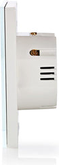 Nedis SmartLife Wandschakelaar - Gordijn / Sluiter / Zonnescherm - Muurmontage - 300 W - Android / IOS - Glas - Wit •