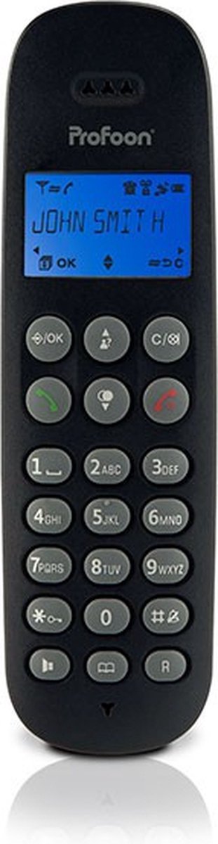 Profoon PDX-320 DECT telefoon - Verlicht Display - Zwart