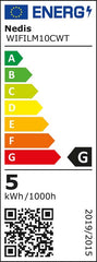 Nedis SmartLife Sfeerverlichting - Wi-Fi - Rond - - 360 lm - RGB / Warm tot Koel Wit - 2700 - 6500 K - 5 W - Glas - 1 Stuks