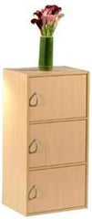 Alsapan Kubusvormige opbergkast met 3 deuren, 40 x 29 x 80 cm, esdoornhout