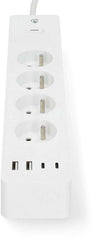 Nedis SmartLife Stekkerdoos – Energiezuinig – WiFi – 4 voudig – USB – 2m