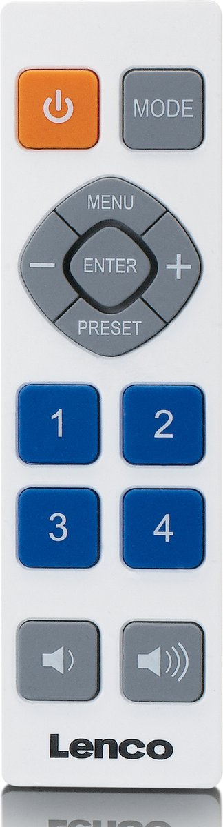 Lenco PDR-065WH - Draagbare DAB Radio voor Senioren - Eenvoudige bediening (EASY) functionaliteit - Wit