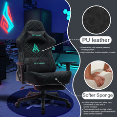 Ergonomische Bureaustoel -  Office Chair - Gamestoel - Volwassenen - Zwart - SYMINO