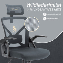 Ergonomische Bureaustoel -  Office Chair - Gamestoel - Volwassenen - Grijs - SYMINO - BGY-01
