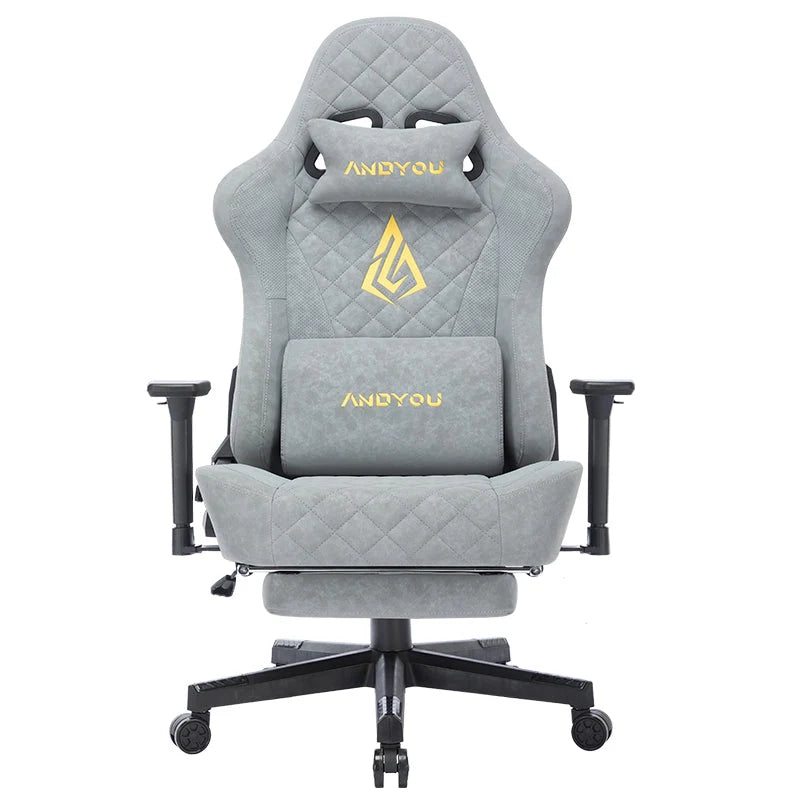 Ergonomische Bureaustoel - Office Chair - Gamestoel - Volwassenen - Grijs - ANDYOU