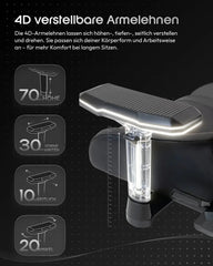 Dowinx Racing Gaming Stoel, Bureaustoel LS-66D97A Zwart