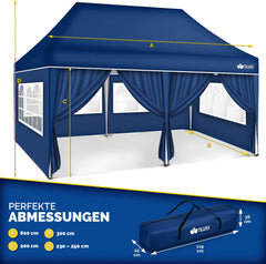 Tillvex® Partytent - 3x6m - Paviljoen - Easy Up - Blauw