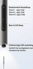 Draadloze Mini Boormachine - 3 Snelheden - LED Ringlicht - 20-delige Set - USB-C - HOTO SnapBloq