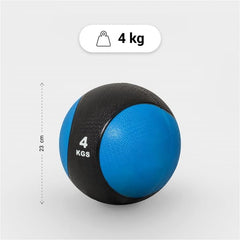 Medicijnbal - Medicine ball - Gewichtsbal - 4 KG - Blauw - Gorilla Sports®