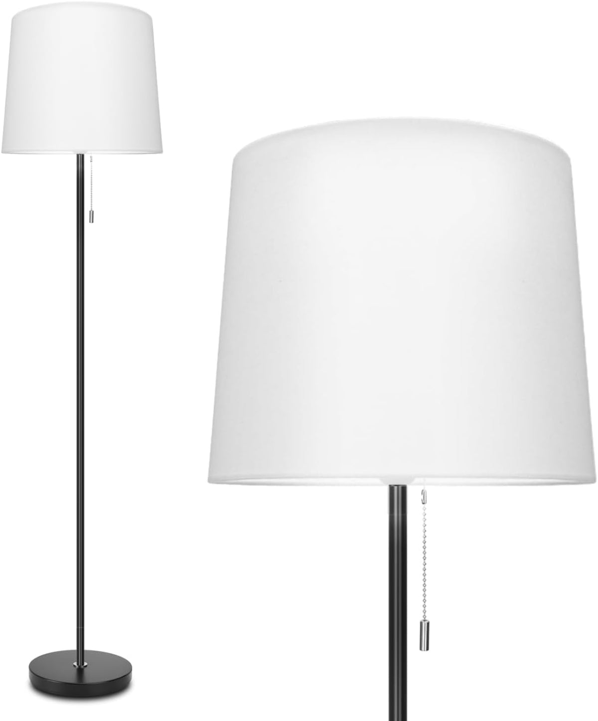 Vloerlamp - Staande lamp - 145 cm - Wit - Aigostar •
