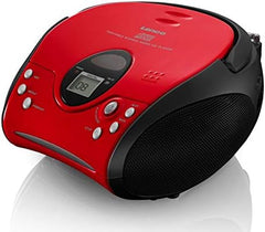 Draagbare radio - Boombox - CD Speler - Rood - Lenco - SCD-24 •