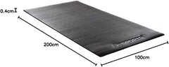 ScSports onderlegmat, beschermmat voor fitnessapparaten, loopband, hometrainer, halterbank, sporttoestellen, groot, zwart, beschikbaar in 3 afmetingen: 120 x 60 cm, 160 x 80 cm, 200 x 100 cm, 200 x 100 x 0.4 cm