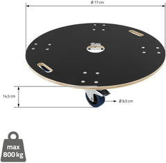 Meubelroller - Transportroller - Met remmen - Ø77 cm - tot 800 kg - ECD Germany •