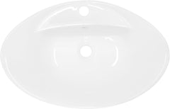 Wastafel - Keramiek - 59x20,5x39,5 cm - Wit - ML-Design