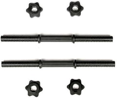 Physionics® Korte halterset, 20 kg, gekartelde handgreep, Ø 25 mm, van kunststof en staal, stersluitingen, halterstangen, korte halters, halterset, korte halterset, gewichten