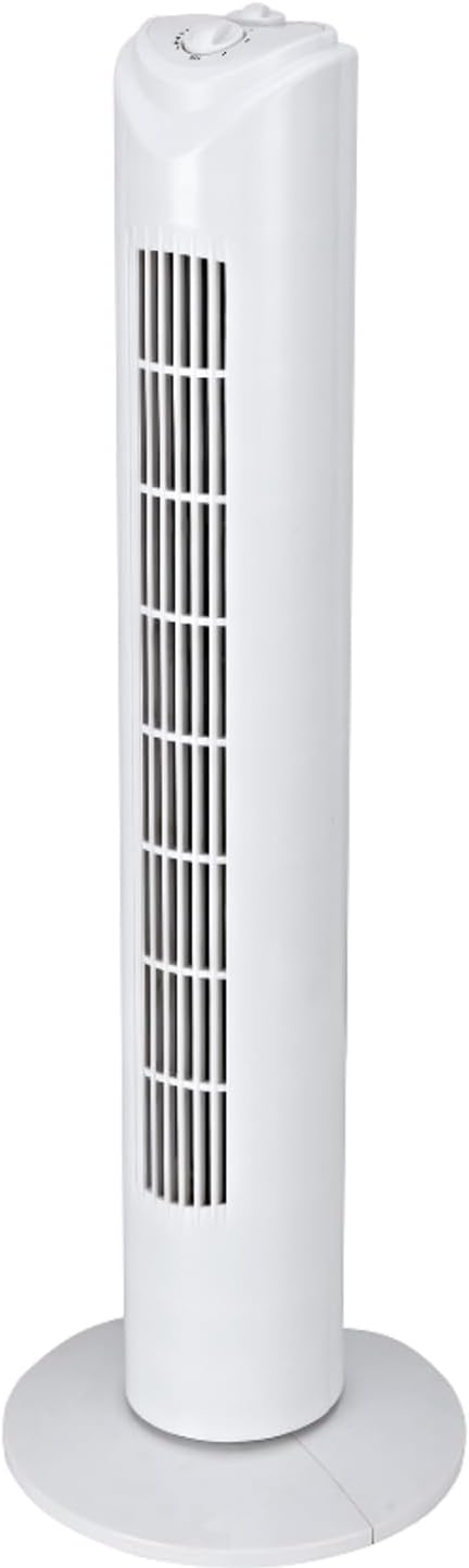 Aigostar torenventilator, stil, 81 cm, 3 snelheidsstanden, 70° oscillatie, 2-uurs timer, wit, krachtige torenventilator, 45 W, energiezuinig voor woonkamer, kantoor, slaapkamer – Wit