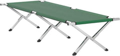Veldbed - 1 Persoons - Kampeerbed - Stretcher - 190x64x44 cm - Groen - Tillvex®